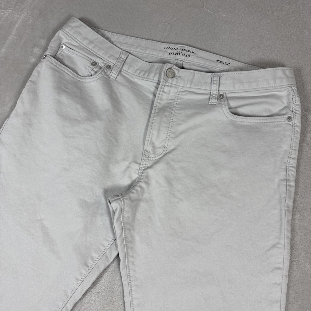 Banana Republic Travel Jean Slim Fit Antarctica Gray Men's Size 35X30